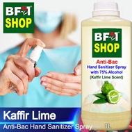 Anti Bacterial Hand Sanitizer Spray with 75% Alcohol - lime - Kaffir Lime Anti Bacterial Hand Sanitizer Spray - 1L