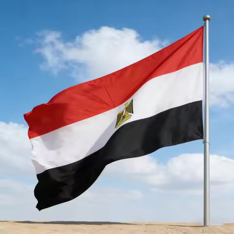 3x5ft Egypt National Flag Polyester with Grommets Egyptian Country Flag for Outdoor Indoor Decor