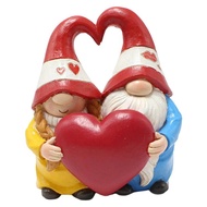 Gnomes Decorations for Yard Dwarf Couple Statue Resin Ornament Desktop Handmade Craft Decoration Resin Garden Statue and Sculpture for Home Decoration Valentine's Christmas Gift rational