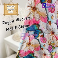 KATUN Premium Rayon Viscose Cotton Fabric with Ciena Motif