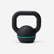 DOMYOS Cast Iron Kettlebell with Rubber Base 6 kg, Partially Recycled Cast Iron