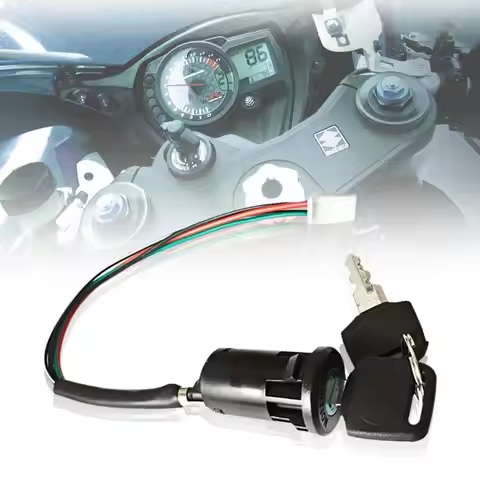 Universal Start Switch Motorbike Accessories Switch Lock with Key Replacement for Quad Honda for Yam