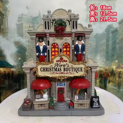 Lemax Christmas Village Nora's Christmas Boutique Building with Nutcracker Miniature House for Home 