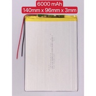 6000mAh 140mm x 96mm x 3mm 2 & 3 Wayer Original China Tablet Battery Bateri Tab Cina 6000 mAh