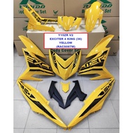 Cover Set Rapido Y15ZR V1 V2 Yamaha Exciter 4 King (36) Sky Blue Color Ysuku Accessories Motor Y15 Green Yellow King36