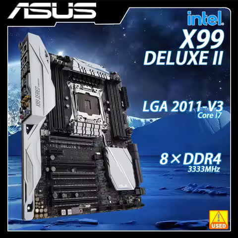 ASUS X99- DELUXE II Mainboard x99 Supports for Xeon E5-2680 V4/E5-2650 V4/E5-2686 V4/E5-2673 V3/E5-2