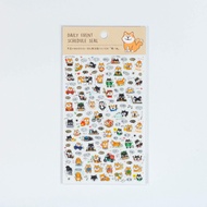 Shiba Inu Dog Planner Journaling Sticker Sheet Pine Book