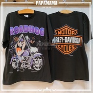 Harley davidson x Taz mania looneytunes   เสื้อวินเทจ เสื้อการ์ตูน men tshirt vintage shirt