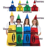 UAENAU Crayon Themed Gnome Set, Colorful Cleaning Crayon Apron,  Funny Fancy Dress Art Craft Activit