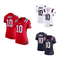 2023High quality new style NFL New England Patriots football uniform short-sleeved women's No. 10 Mac Jones sports jersey 🔥 🔥 🔥