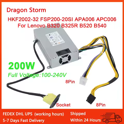 For Lenovo B320 B325r B520 B540 8Pin 200W Power Supply HKF2002-32 APA006 APC006 FSP200-20SI HK2002-3