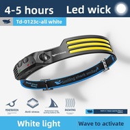 Red Blue Yellow Warning Headlight Three Lights with Strong Light White Light Sensor Headlight Outdoo