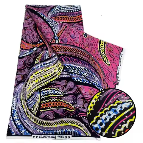 2026 New Style Nigeria Stonk Golden- Wax Print Fabric - High Quality African Wax Print Fabric for Pa
