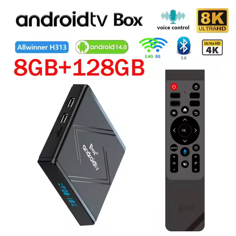 TV98 ATV Pro Plus Smart TV Box 4k 8K HD 4G 5G Dual WIFI BT5.0 Voice remote Media Player 8GB 128GB Al
