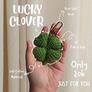 GANTUNGAN 4-LEAF CLOVER KEYCHAIN | CLOVER KEYCHAIN | BAG CHARM [CROCHET BY KOUNS]