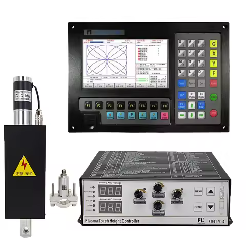 CNC Plasma Controller Kit F2100B+F1621+JYKB-100-DC24V-T3 2Axis Cut Machine Torch Height Control for 