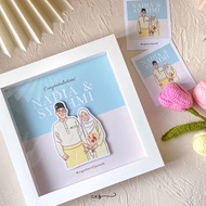 Box Frame with 3D Pop-up illustration printing unique aesthetic gift