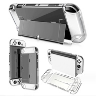 For Nintendo Switch OLED Protective Shell PC Crystal Transparent Hard Cover Shockproof Base Case Housing For NS OLED Accessories