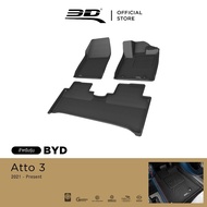 3D Mats พรมปูพื้นรถยนต์ BYD ATTO 3 2022-2024 พรมกันลื่น พรมกันนํ้า พรมรถยนต์