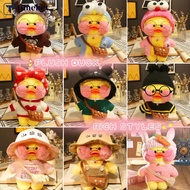 TIMEKEY 30cm Yellow Cute LaLafanfan Cafe Duck Plush Toy Stuffed Soft Kawaii Duck Doll Animal Pillow 