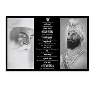 Hindu God Sikhism Guru Nanak Dev Ji Sikh Prayer Poster 1 (2) Canvas Painting Wall Art Poster for Bed