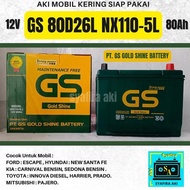 R Car Battery Mitsubishi Pajero Gs Mf 80D26L 12V 80Ah Dry Accu