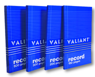 Valiant Record Book - pages; 500, 300, 200, 150 pages Sold Per Piece