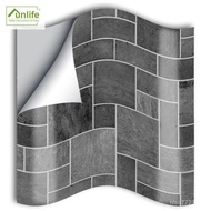 Decoration SJ018 New Product Office Tile Sticker Funlife 25 Pieces Stone Wall Sticker Black Self-Adh
