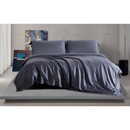 Mocof 5-In-1 Luxury Tencel Semplice Grey Bedsheet - Queen / King / Super King 1200TC