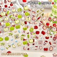 3d Bubble Stickers Dream Apple 8 Decorative Chassis 8 Values 26.3.15-2d Embossed Hand Stickers Stick