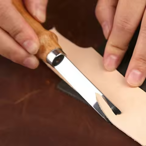 Practical French Style Edge Beveler Skiving Trimming Leather Skiving Cutting Tool Keen Edge