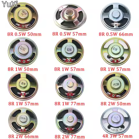 Waterproof Speaker 4 ohm 8 ohms 0.5/1/2/3 watt 0.5W 1W 2W 3W 4R 8R Diameter 40mm 45mm 50MM 57MM 66MM