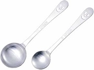 Shimomura Planning Measuring Spoon, 0.5 fl oz (15 ml), 0.2 fl oz (5 ml), Set of 2, Made in Japan, St
