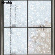 mywish^ Glass Sticker for Windows Mirror and Tile Sticker Sparkling Christmas Snowflake Window Stickers Festive Electrostatic Film Decals for Glass Door Fireplace 6pcs