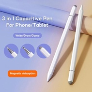 3 in 1 Stylus Pen for Phone Tablet Magnet Cap Compatible for Ipad/xiaomi/Samsung/Apple/Android/Micro
