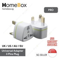 [Homebox] UK 3 Pin Plug Universal Adapter PRO Travel Adapter, Universal Wall Plug Adapter, 3 Pin Plug Power Converter