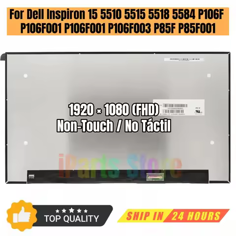 iParts Replacement Display for Dell Inspiron 15 5510 5515 5518 5584 P106F P106F001 P106F003 P85F P85