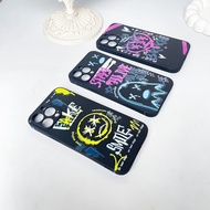 I.Case_Store Flat Straight Black Soft Case Neon Cyber Abstract Quotes Motif Compatible with iphone 7