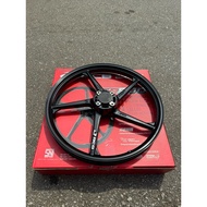 SPORT RIM RCB SP500 LC135 Y125Z SRL DEPAN SAJA 1.20x17 1.40x17 FRONT ONLY BLACK HITAM CUSTOM HUB 120