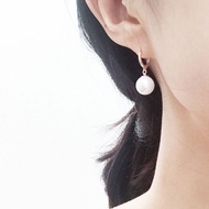 [SONA] 14K Milky Pearl Drop Earring, 585 Gold, Rose Gold, 9mm Pearl