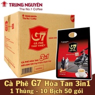 (Thùng 10 Bịch G7 - Chính Hãng) CÀ PHÊ SỮA 3 IN 1 G7 TRUNG NGUYÊN- BỊCH 50 GÓI