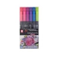 SAKURA ชุดปากกาพู่กัน KOI Coloring Brush Pen 6 สี โทนสี Flower (555510-523947010)