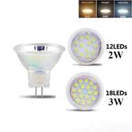 Mini LED spotlight bulb AC/DC 12V-24V MR11 GU4 2835 SMD 2W 3W 12LED 18LED warm light 3000K white lig
