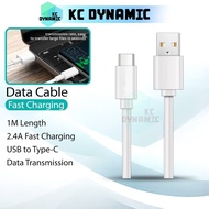 Type-C White Cable 2.4A Fast Charging Cable USB Data Cable 100cm Kabel 1m USB Type-C Cable USB to Ty