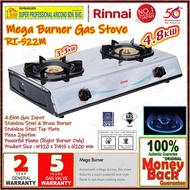 Rinnai Gas Cooker RI-522M Mega Burner Table Top Gas Stove 4.8kW