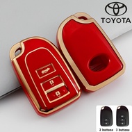 Toyota Yaris/Vios/Yaris 2014/Yaris-5 door/Yaris ativ Car 2/3 Buttons TPU Remote Key Cover Case Casin