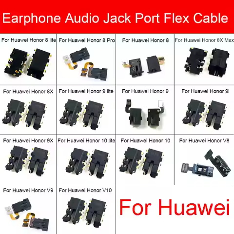 Audio Jack Flex Ribbon Cable For Huawei Honor 20i V8 V9 9i 9X 8X Max Pro 8C View 10 Lite Headphone E