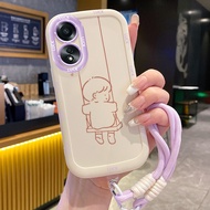 OPPO A58 4G A78 4G A58 5G A58X 5G A78 5G A1X 5G A2X 5G CaseCartoon with Lanyard