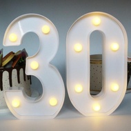 H:7.88 inches Light Up Numbers 30 Sign for Party Decor, 30th Birthday Decorations for Women, Happy 3