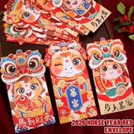 Lunar New Year Angpao Set 2026 - Cardstock Red Envelopes with Gold Design, Pre-Assembled, Ideal for 